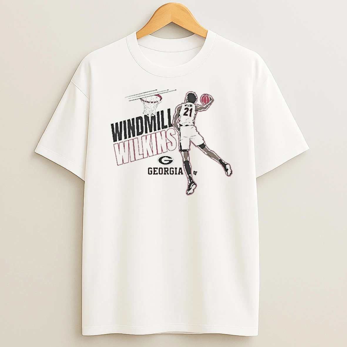 Georgia Basketball Windmill Jake Wilkins Dunk Tshirt Hoodie