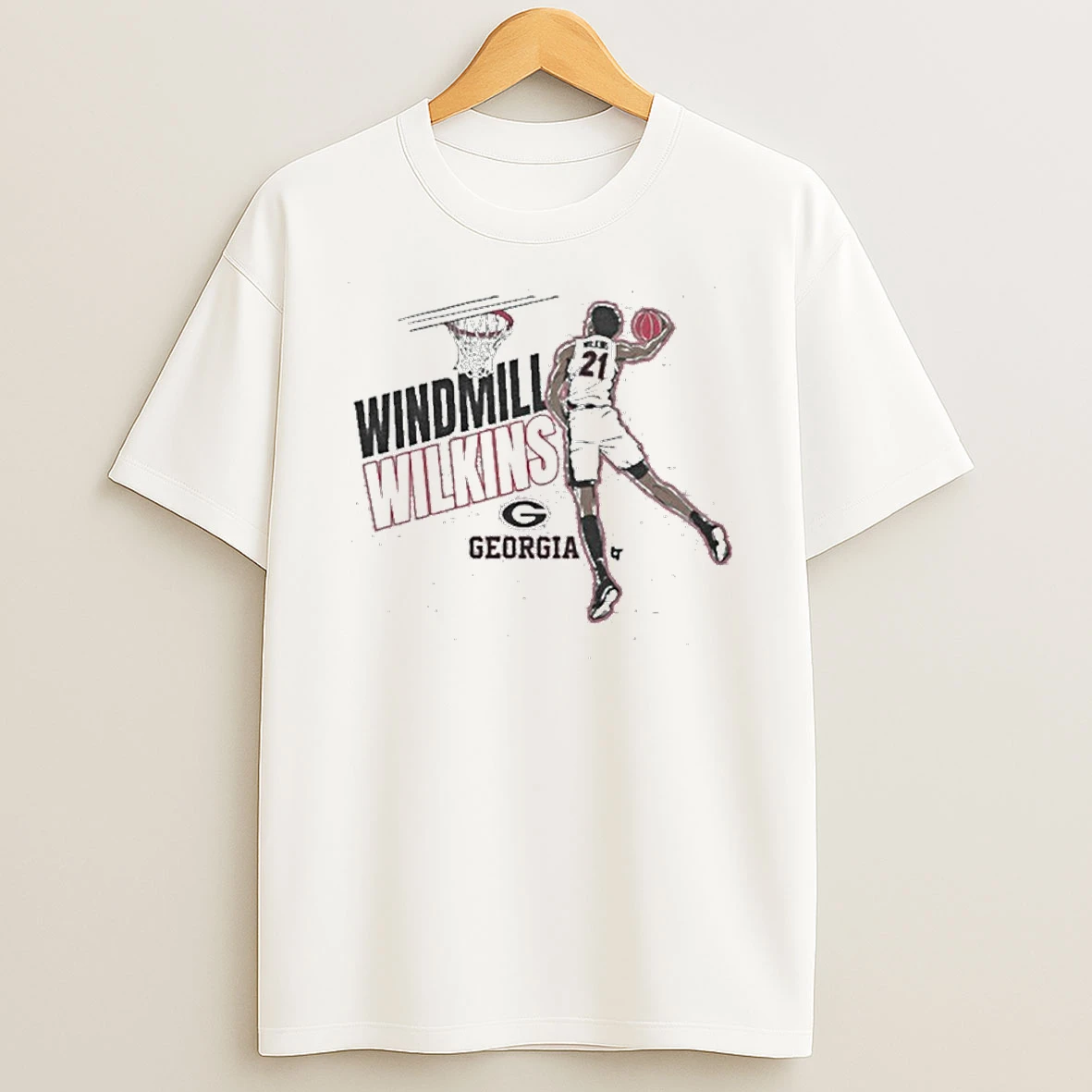 Georgia Basketball Windmill Jake Wilkins Tshirt Hoodie