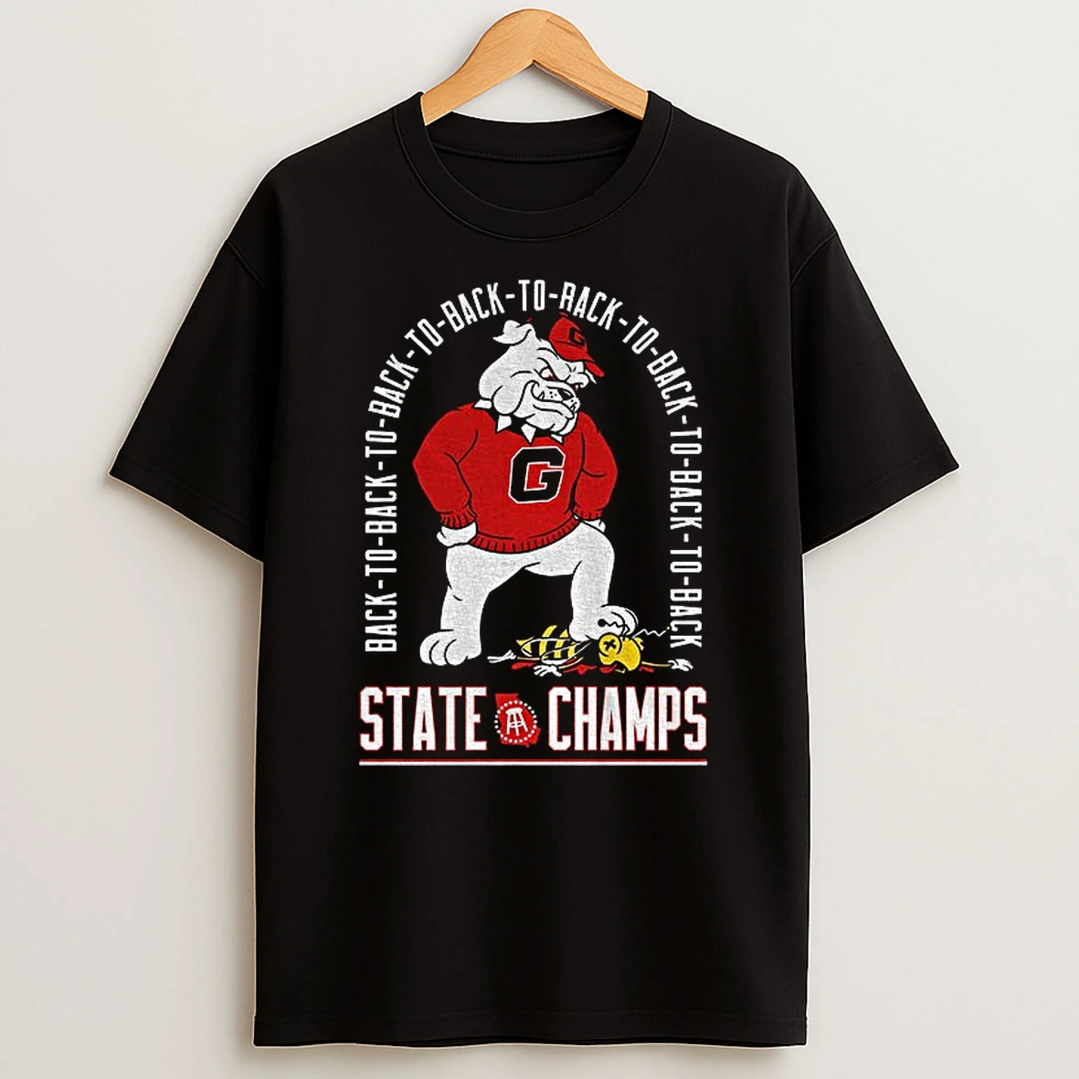 Georgia Bulldogs Beat Georgia Tech Back To Back State Champs 4x Tshirt Hoodie