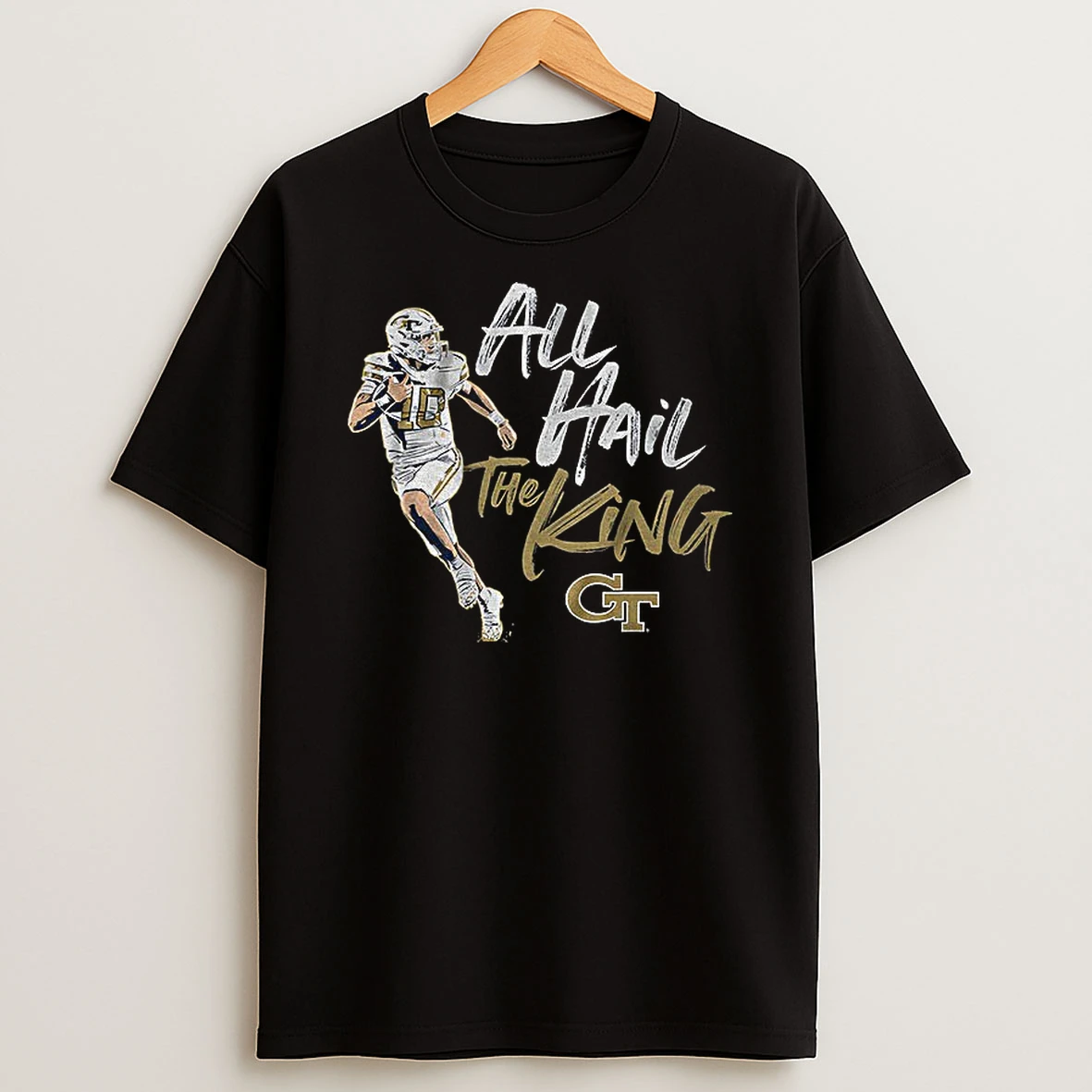 Georgia Tech Yellow Jackets Football All Hail Haynes King Logo Tshirt Hoodie