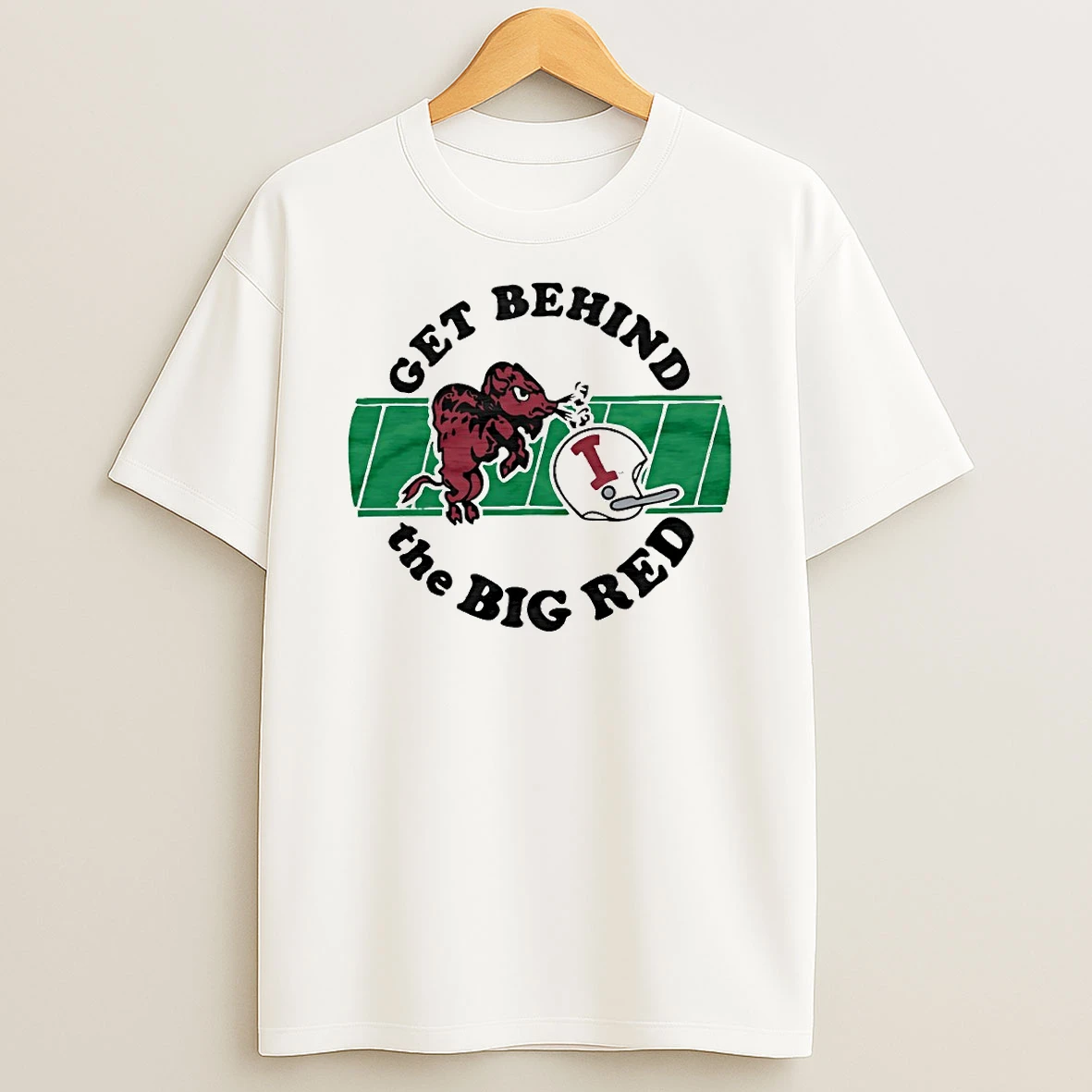 Get Behind The Big Red Indiana Hoosiers Circle Tshirt Hoodie