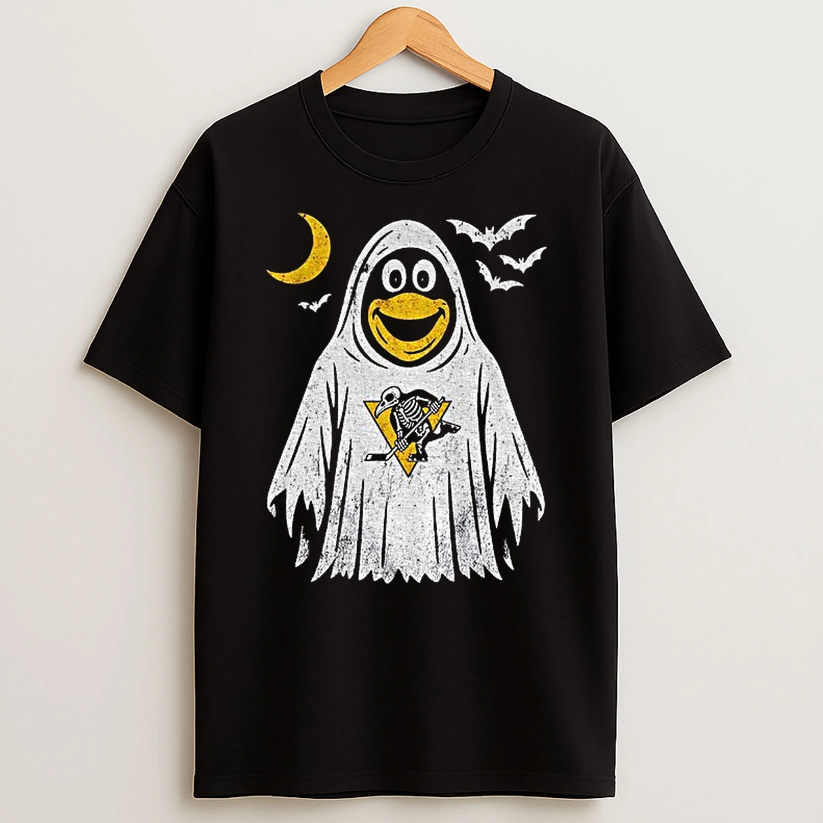 Ghost Skeleton Pittsburgh Penguin Hockey Nhl Halloween Tshirt Hoodie