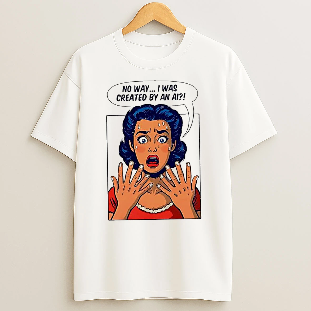 Girl No Way I Was Created By An Ai Tshirt Hoodie