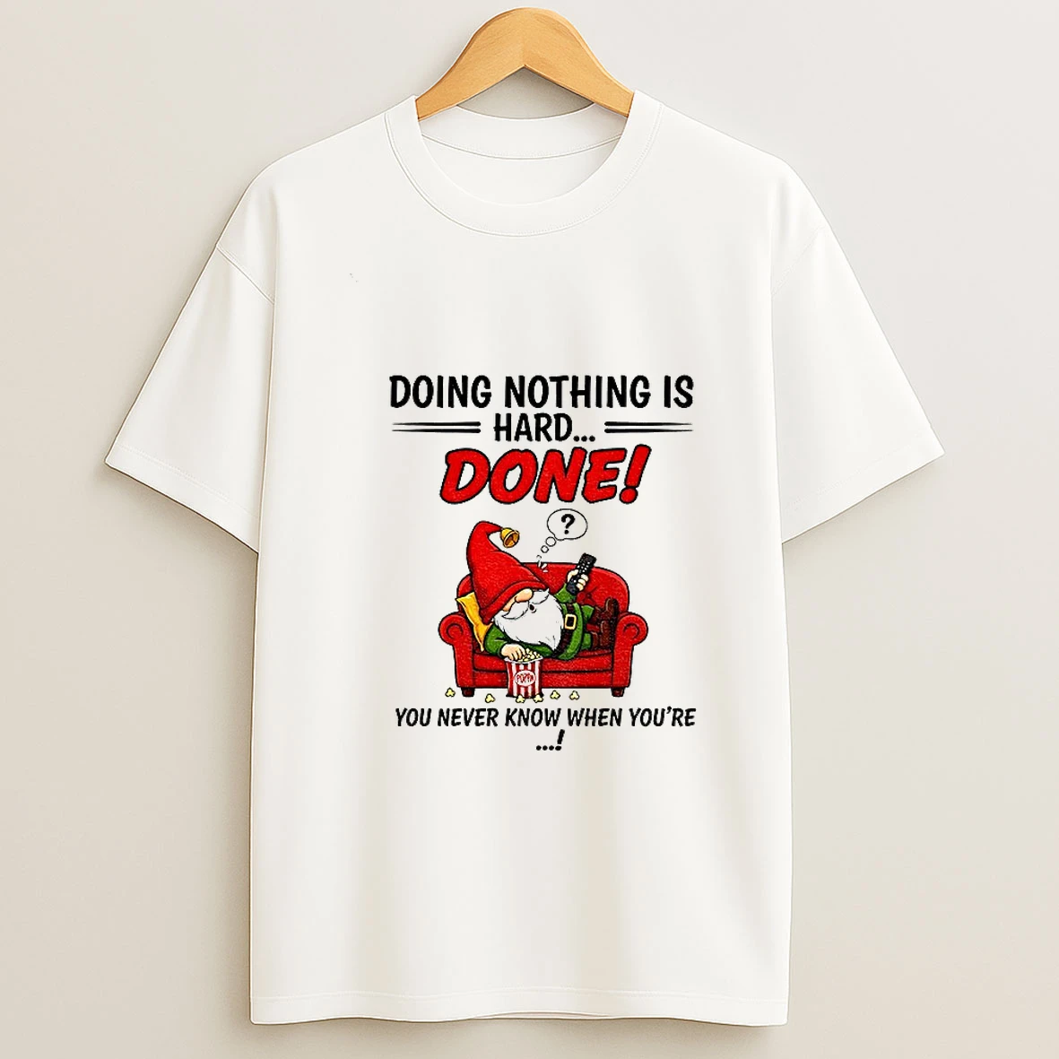 Gnome Doing Nothing Is Hard Done You Never Know When Youre Merry Christmas Tshirt Hoodie