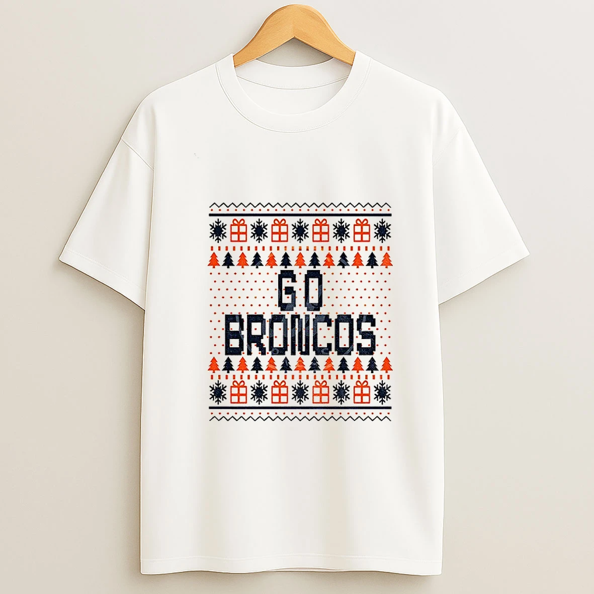 Go Broncos Denver Broncos Football Nfl Merry Christmas Tshirt Hoodie