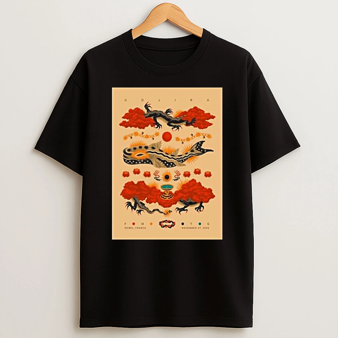 Gojira Reims France Event At Reims Arena On November 27 2025 French Tour Tshirt Hoodie