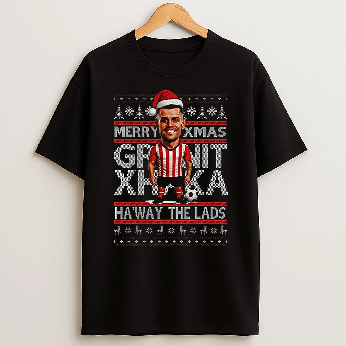 Granit Xhaka Sunderland Fc Santa Hat Merry Christmas Tshirt Hoodie