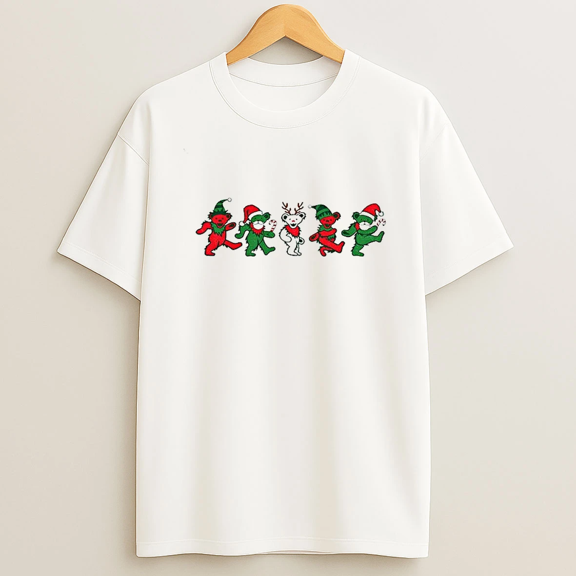 Grateful Dead Dancing Bears Gildan Merry Christmas Tshirt Hoodie