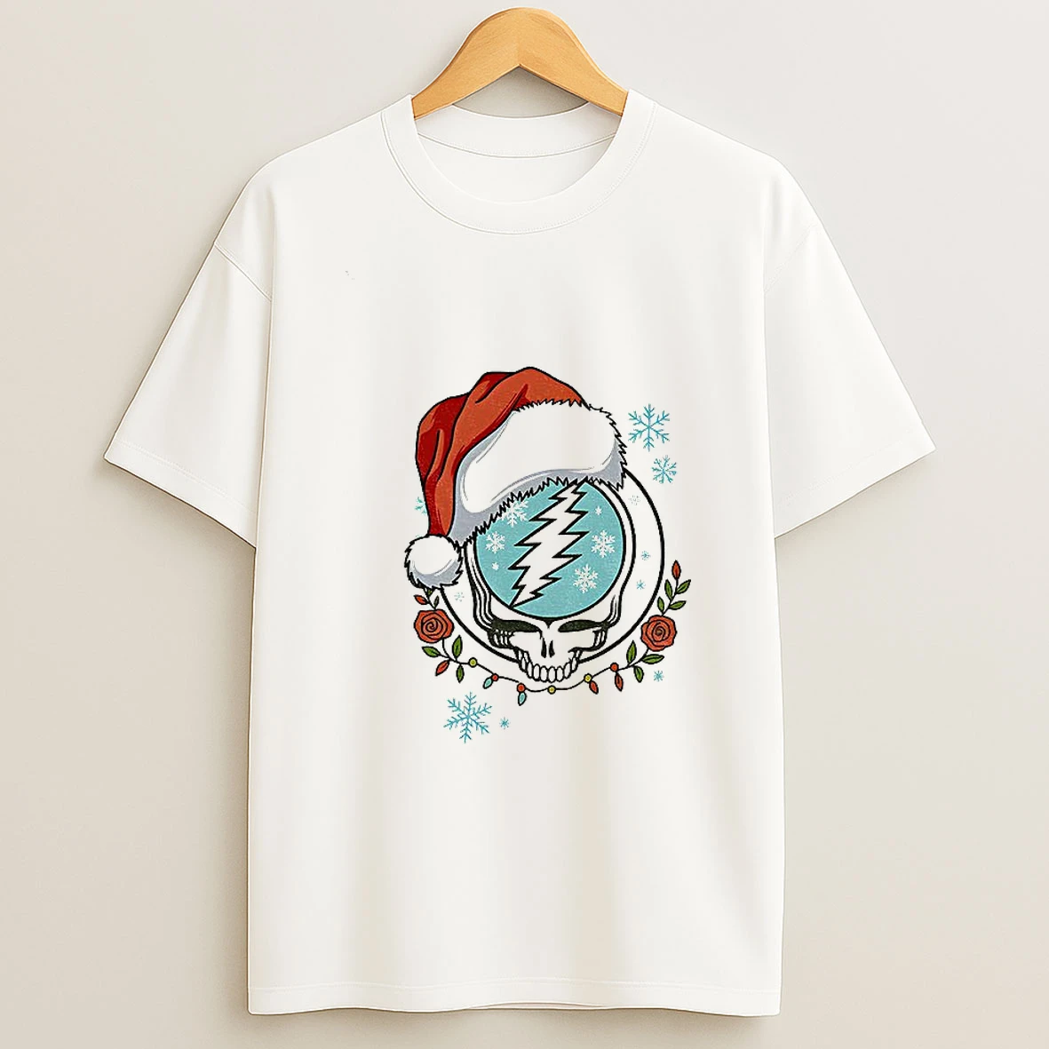 Grateful Dead Santa Hat Steal Your Face Merry Christmas Tshirt Hoodie