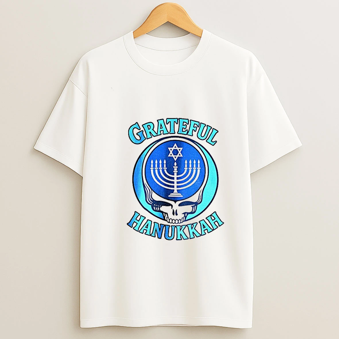 Grateful Hanukkah Dead Stealie Hanukkah Menorah Jewish Festival Tshirt Hoodie