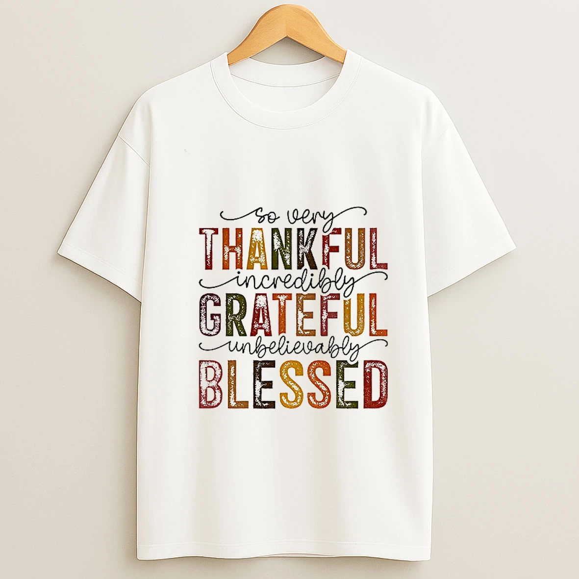 Grateful Thankful Blessed Thanksgiving Tshirt Hoodie