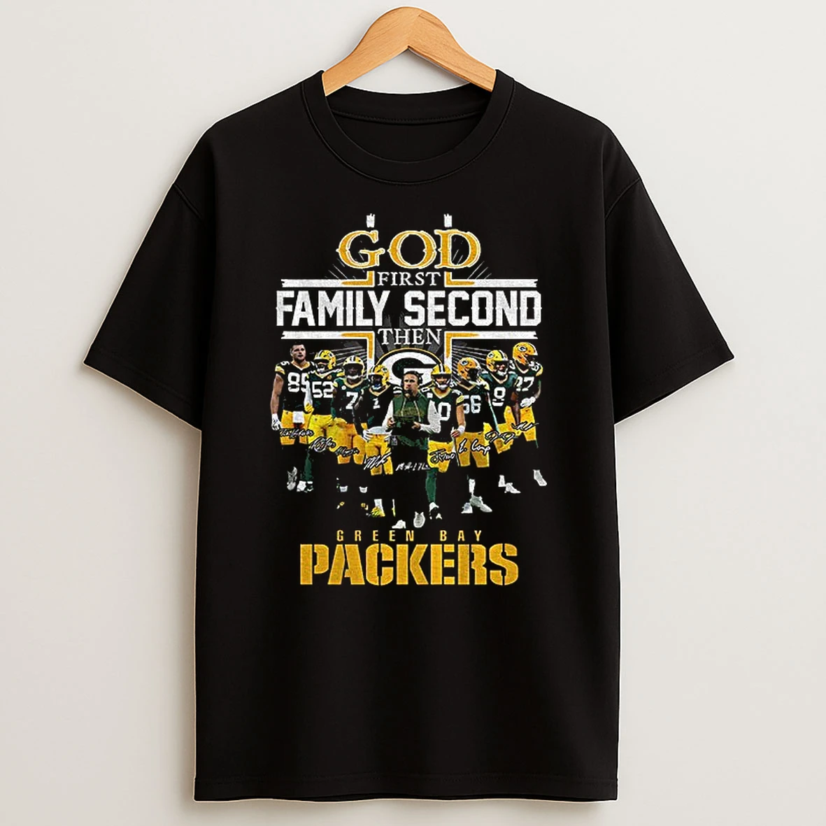 Green Bay Packers God First Family Second Then Packers Nfl Football 2025 Tshirt Hoodie