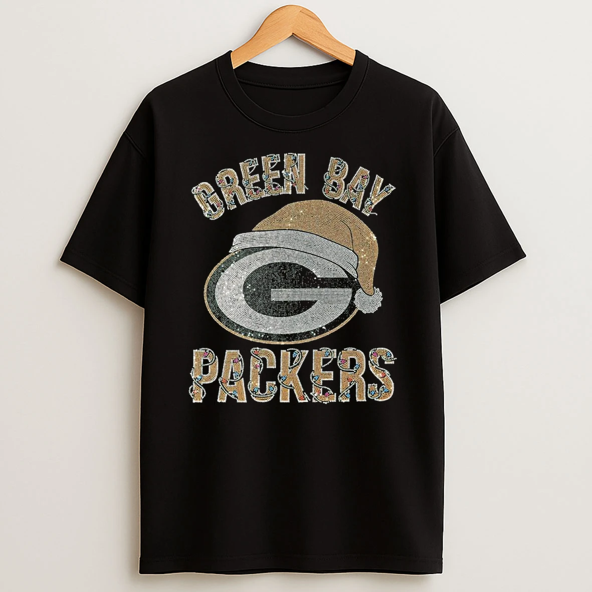 Green Bay Packers Santa Logo Light Tshirt Hoodie