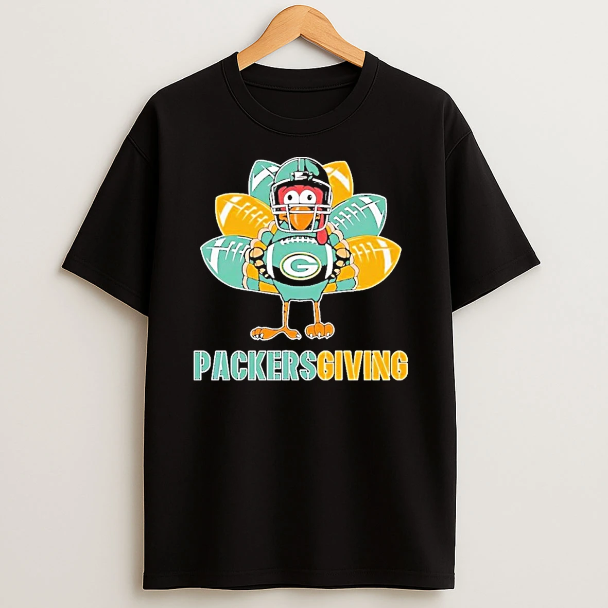 Green Bay Packers Touchdowns And Turkey Thanksgiving 2025 Tshirt Hoodie
