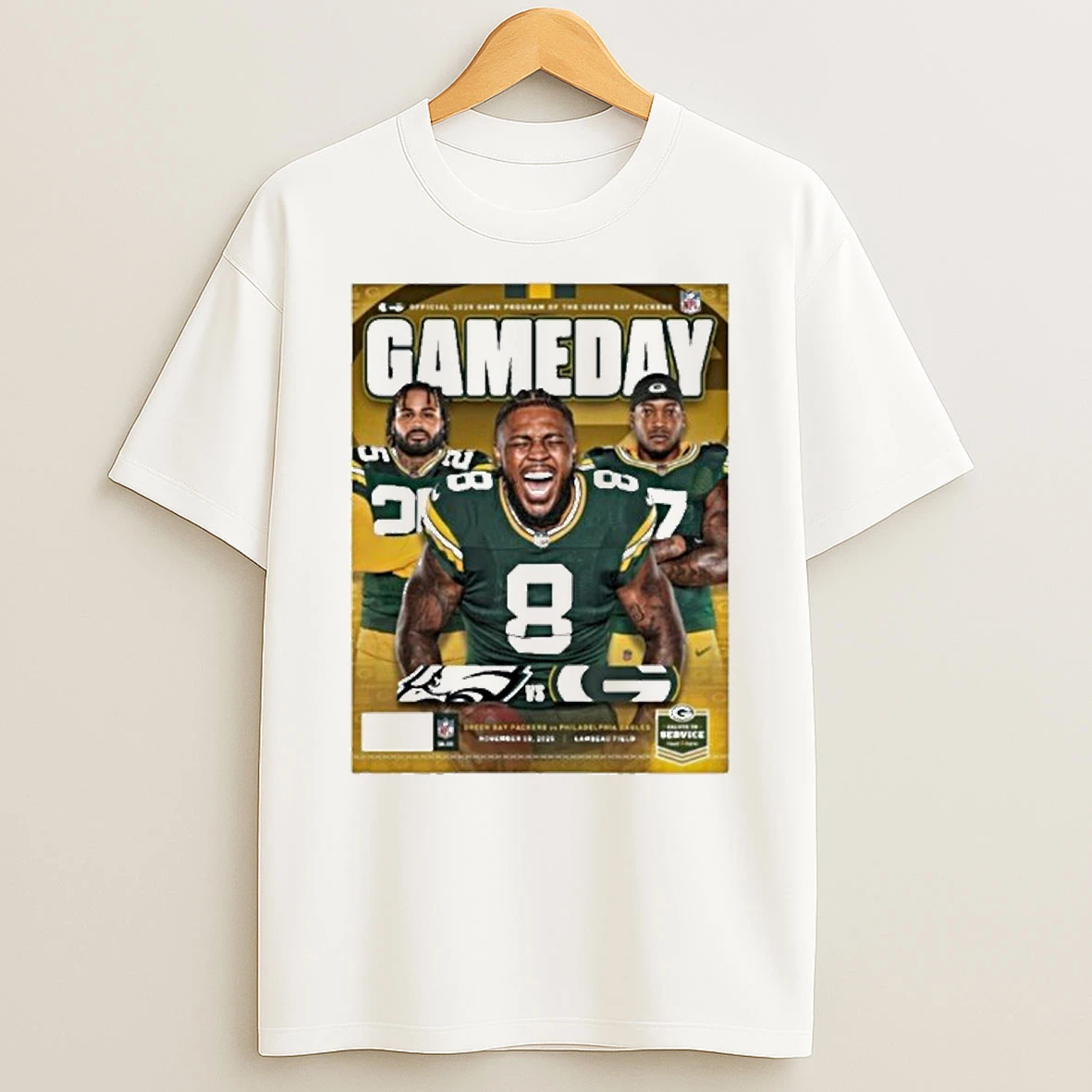 Green Bay Packers Vs Philadelphia Eagles Gameday Program November 10 2025 Lambeau Field Tshirt Hoodie
