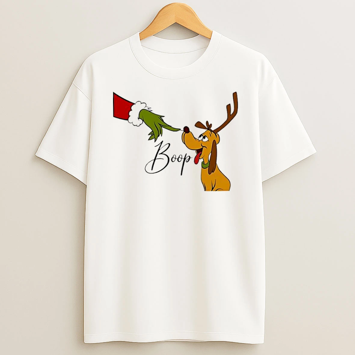 Grinch Christmas Boop Reindeer Tshirt Hoodie