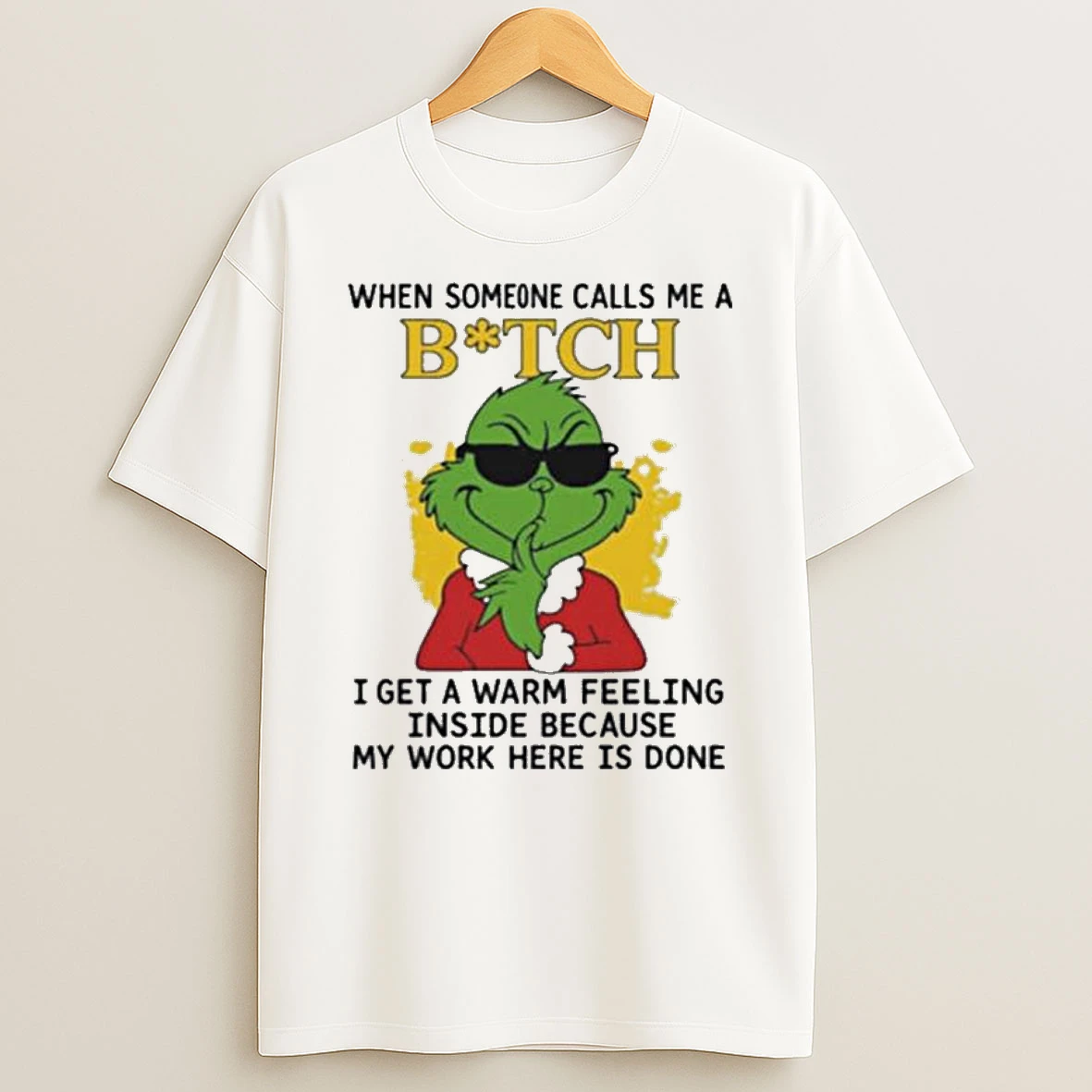 Grinch Christmas When Someone Calls Me A Bitch Tshirt Hoodie