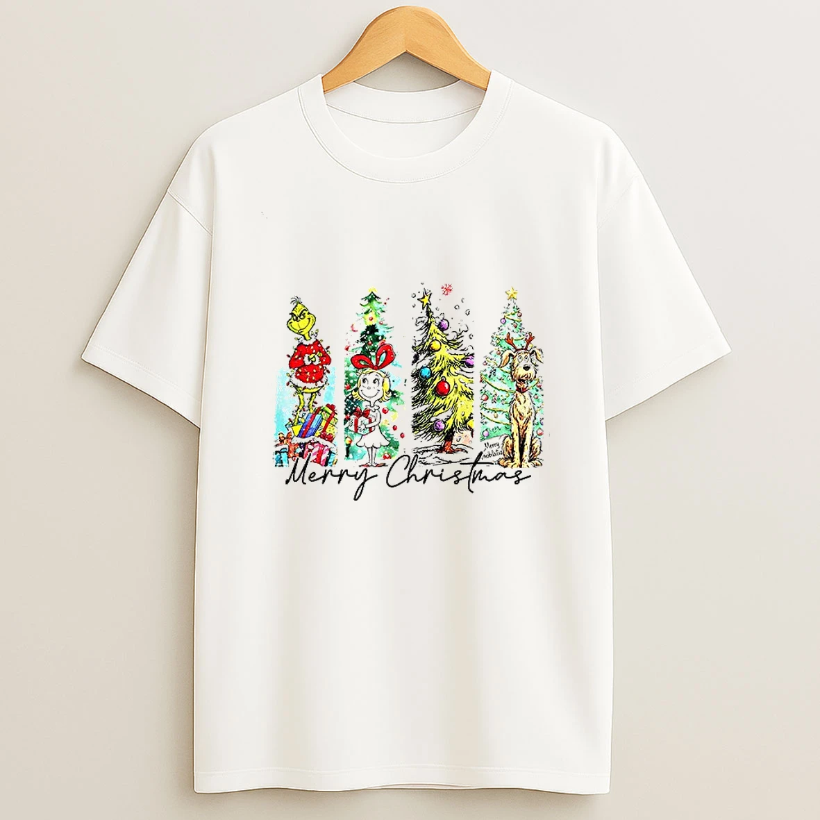 Grinch Cindy Lou Who And Max The Dog Winter Merry Christmas Tshirt Hoodie