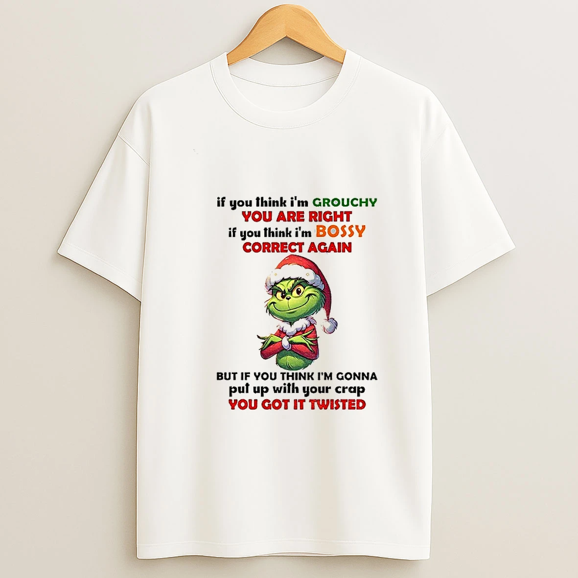 Grinch Santa Im Sorry I Didnt Mean To Push All Your Buttons I Was Just Looking For Mute Christmas Tshirt Hoodie