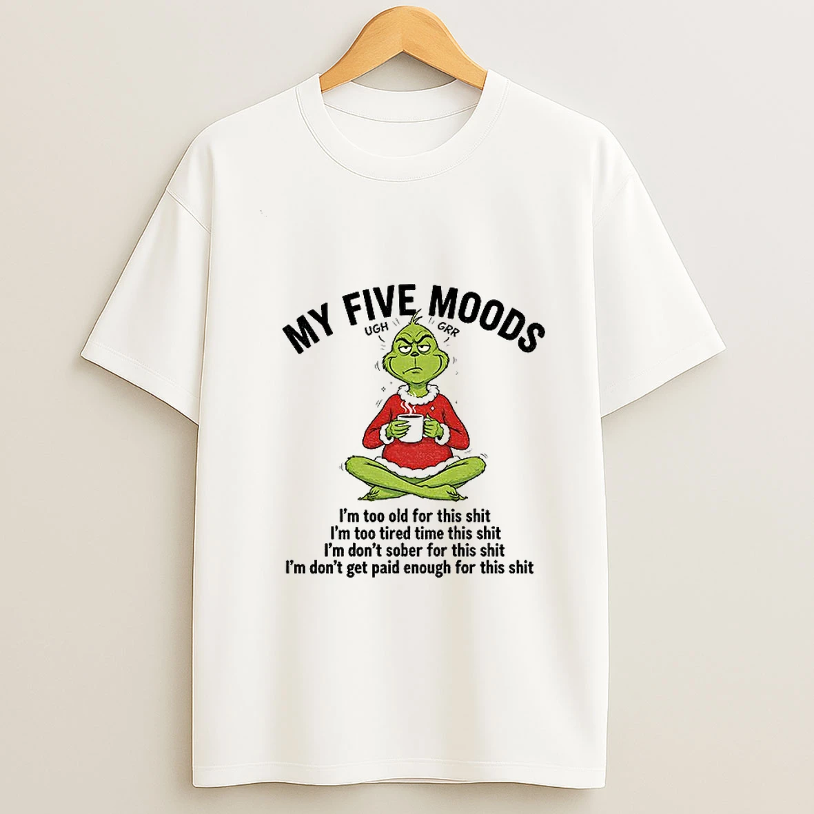 Grinch Santa Hat I Crochet So I Dont Choke People Save A Life Send Yarn Christmas Tshirt Hoodie