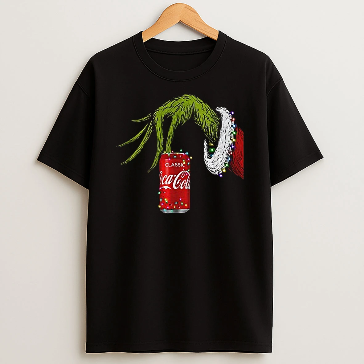 Grinch And Coca Cola Christmas Lights Merry Christmas Tshirt Hoodie