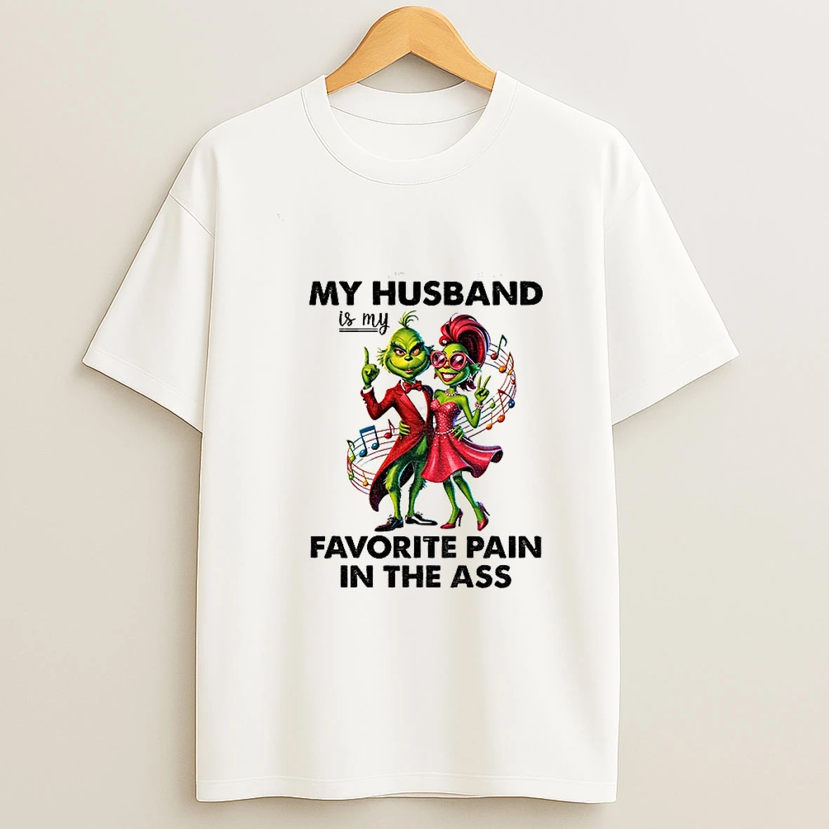 Grinch Dancing My Husband Is My Favorite Pain In The Ass Merry Christmas Tshirt Hoodie