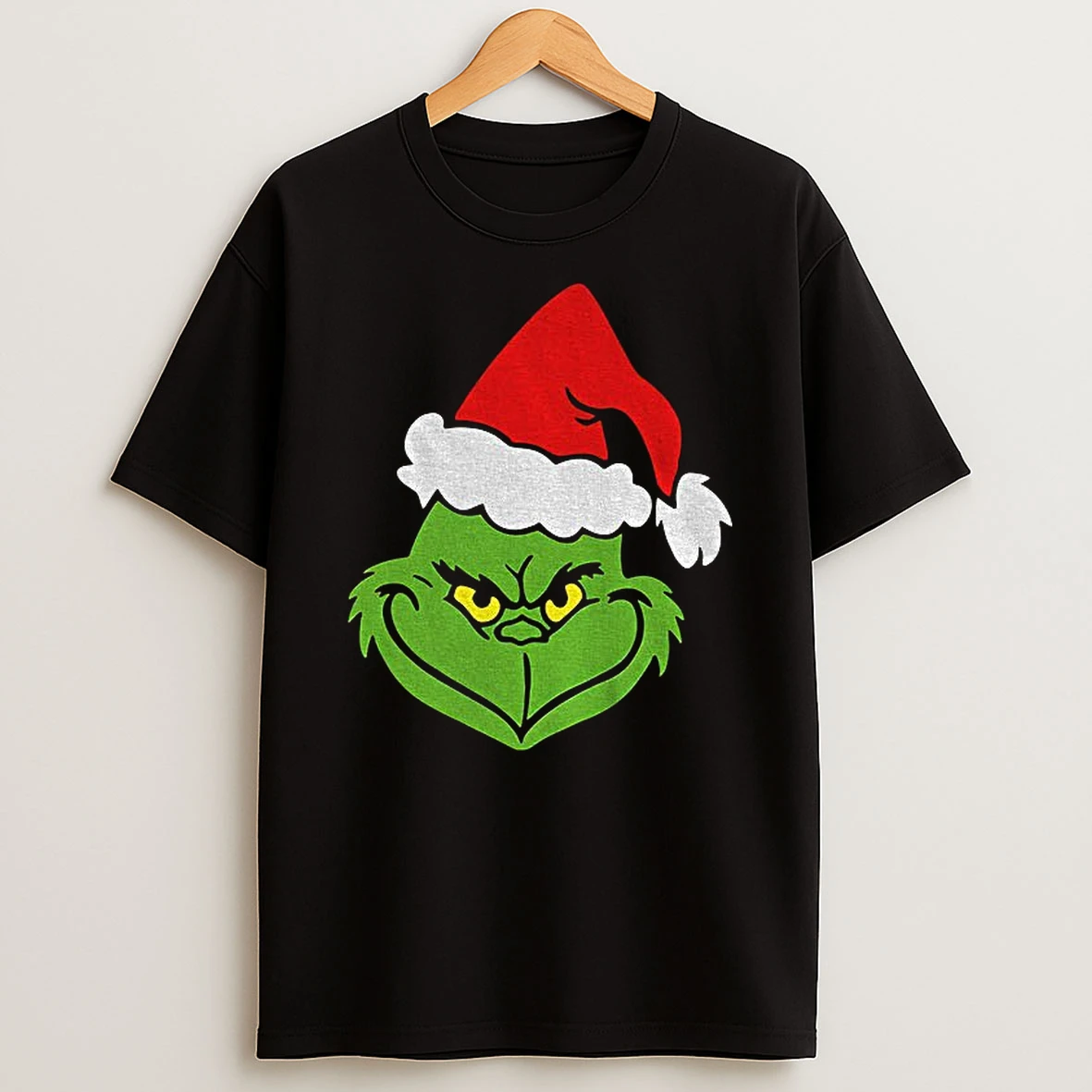 Grinch Face Santa Claus Merry Christmas Funny Meme Tshirt Hoodie