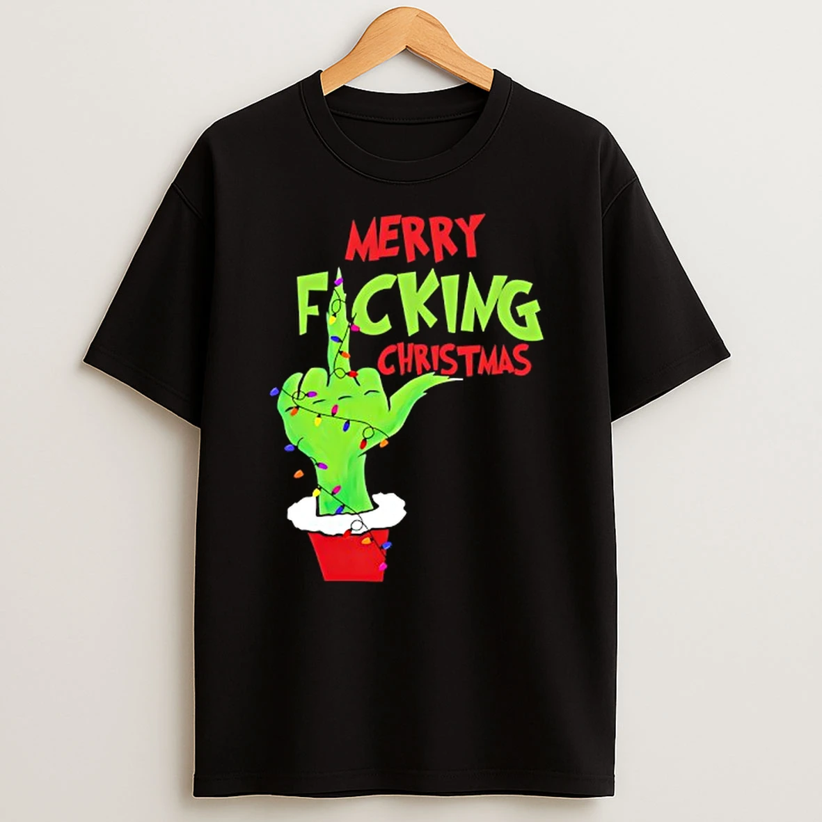 Grinch Hand Merry Fcking Christmas Tshirt Hoodie