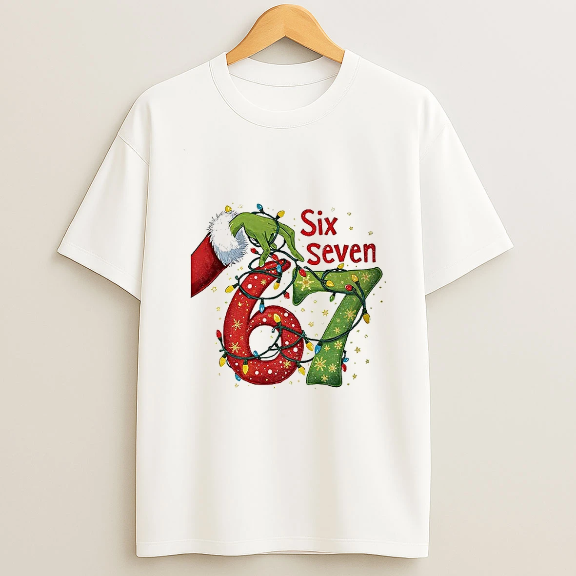 Grinch Hand Six Seven Merry Christmas 2025 Tshirt Hoodie