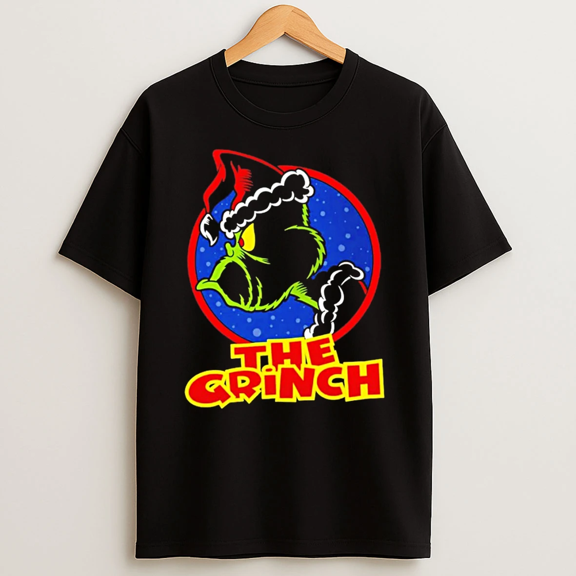 Grinch In The Style Of The Dick Tracy Logo Merry Christmas Tshirt Hoodie