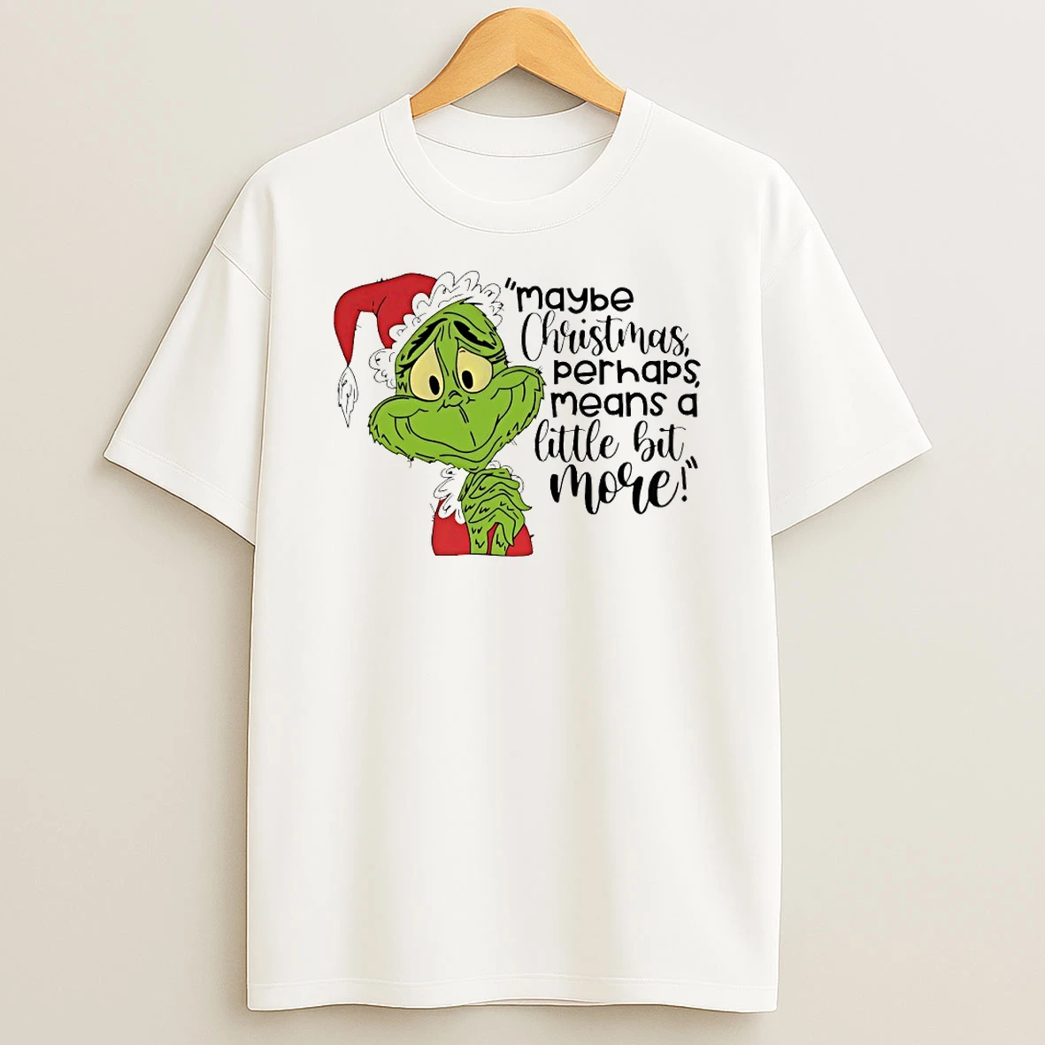 Grinch Maybe Christmas Perhaps Means A Little Bit More Circle Tshirt Hoodie