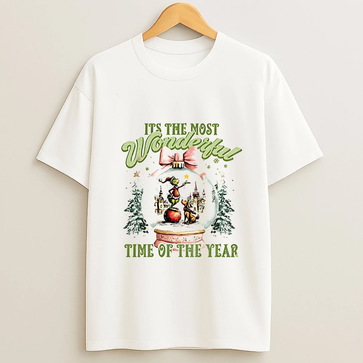 Grinchmas Snow Globe Its The Most Wonderful Time Of The Year Christmas Tshirt Hoodie