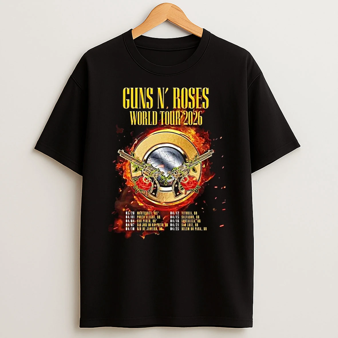Guns N Roses World Tour 2026 Latin America Tshirt Hoodie