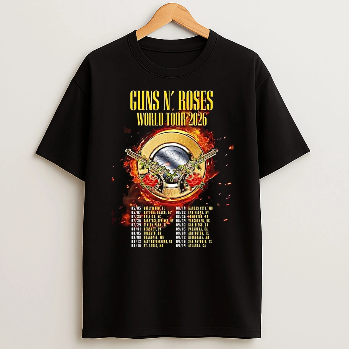 Guns N Roses World Tour 2026 North American Tshirt Hoodie