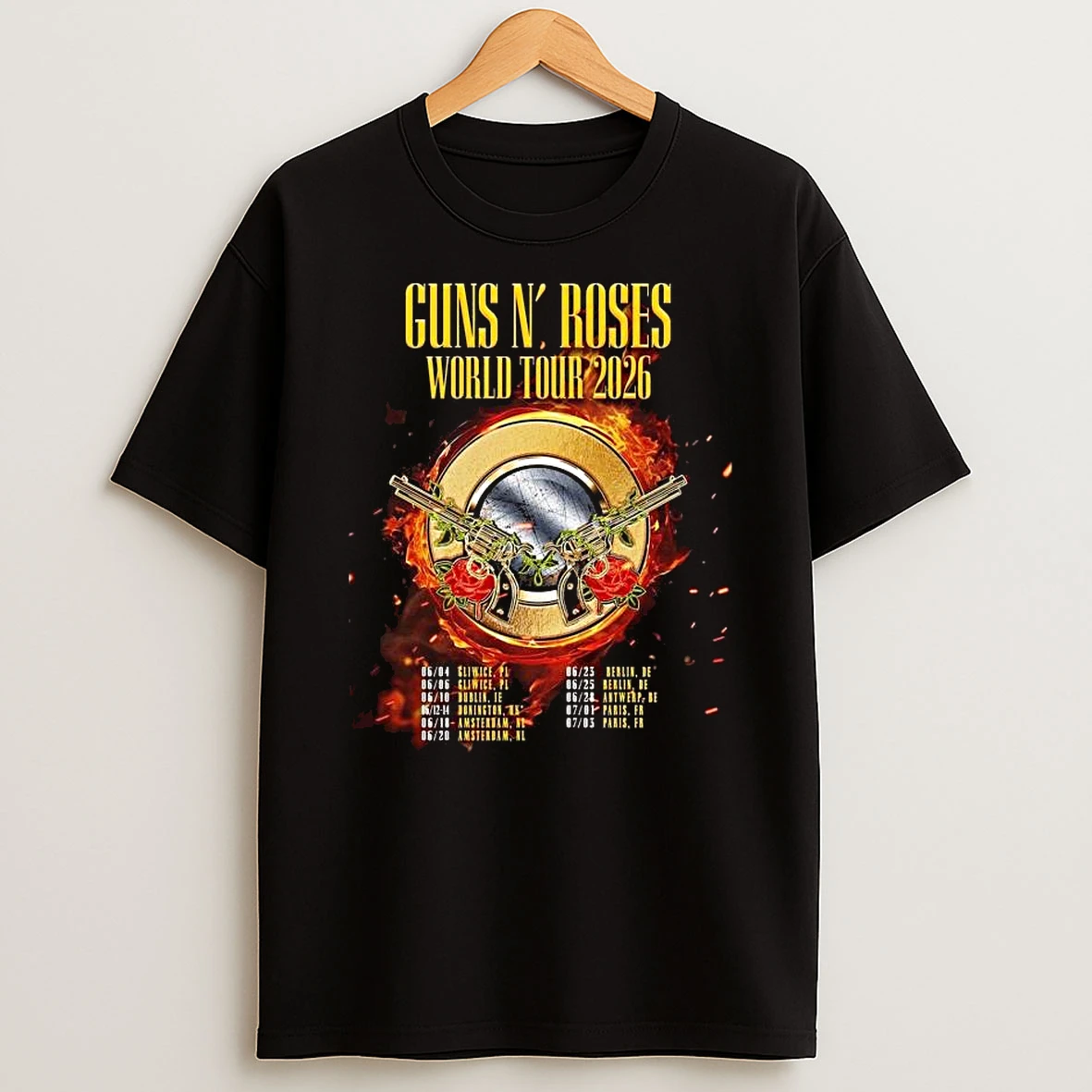 Guns N Roses World Tour 2026 Uk And Europe Tshirt Hoodie