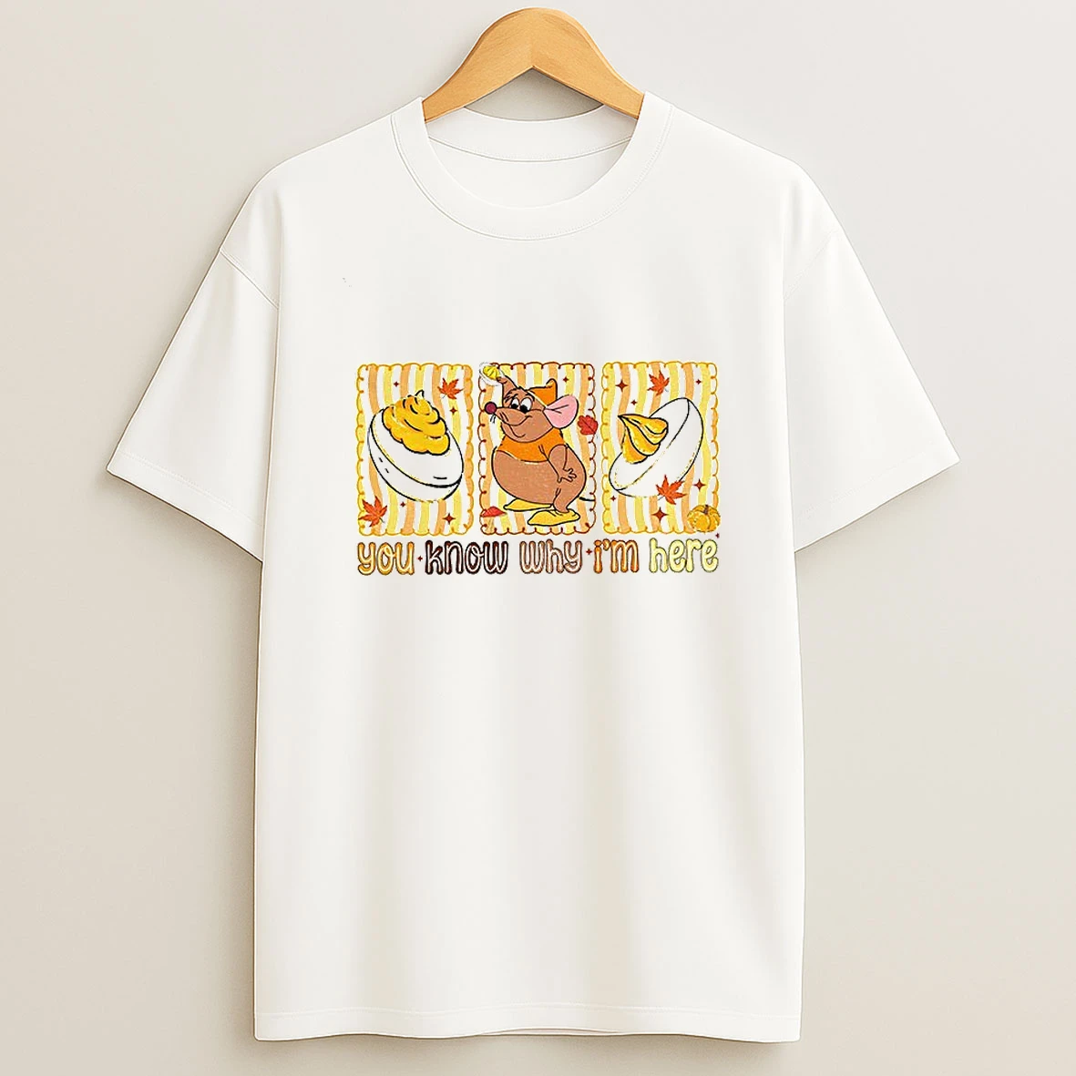 Gus Mouse Disney You Know Why Im Here Thanksgiving Deviled Eggs Tshirt Hoodie