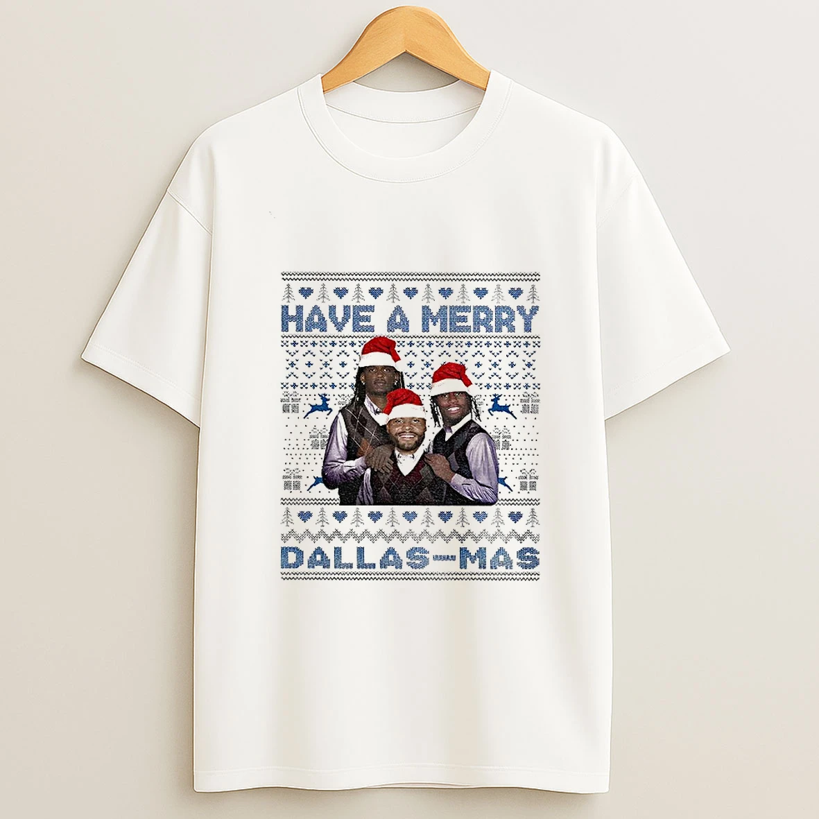 Have A Merry Dallas Mas Ceedee Lamb Dak Prescott George Pickens Football Ugly Xmas Tshirt Hoodie