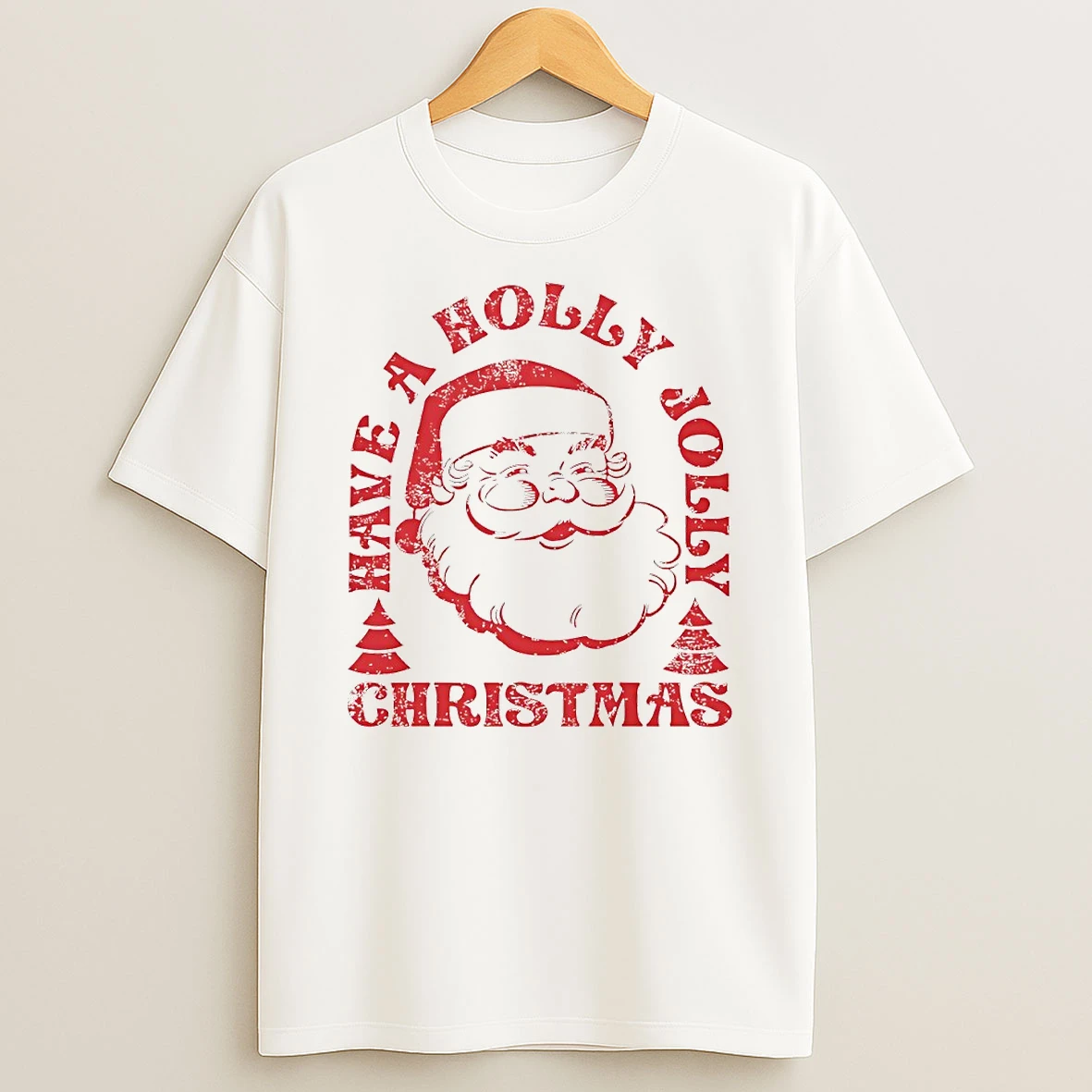 Have A Holly Jolly Santa Christmas Circle Tshirt Hoodie