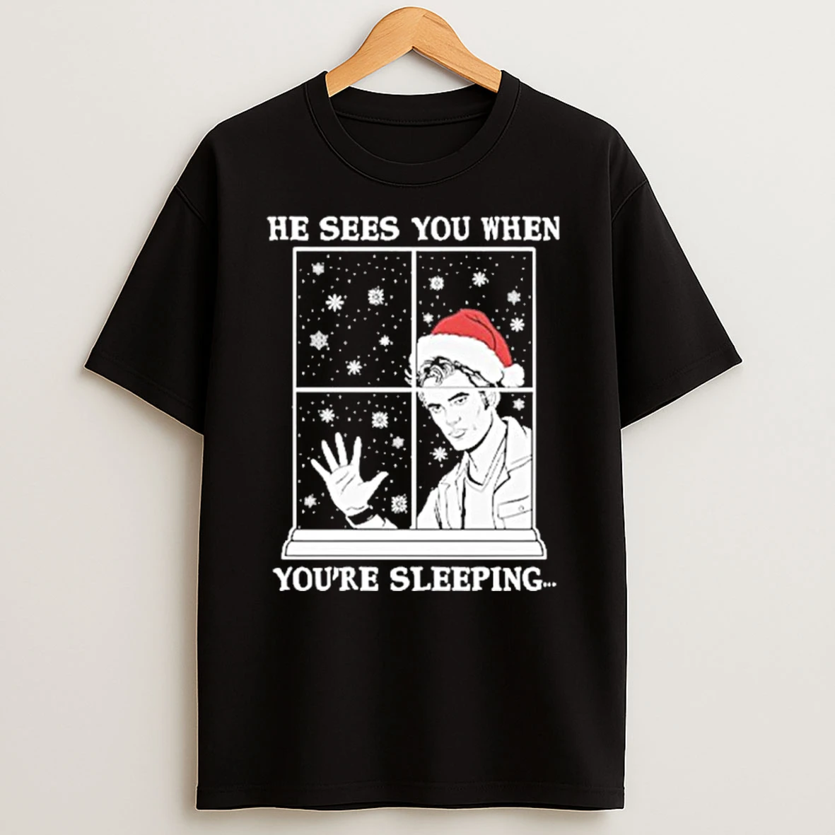 He Sees You When Youre Sleeping Christmas Tshirt Hoodie