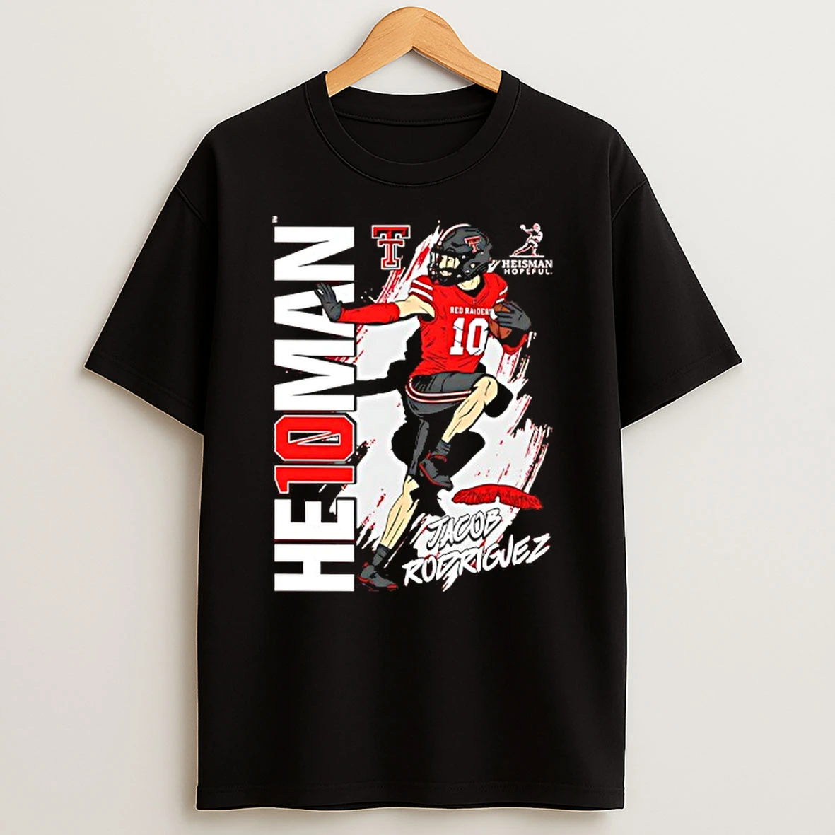 He10man Jacob Rodriguez Texas Tech Red Raiders Football Tshirt Hoodie