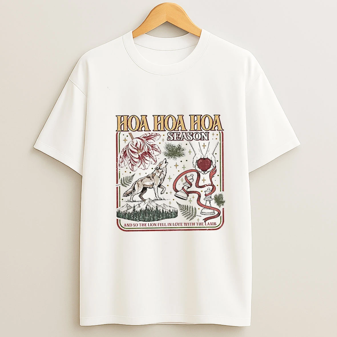 Hoa Hoa Hoa Season Vampires And So The Lion Fell In Love With The Lamb Christmas Tshirt Hoodie
