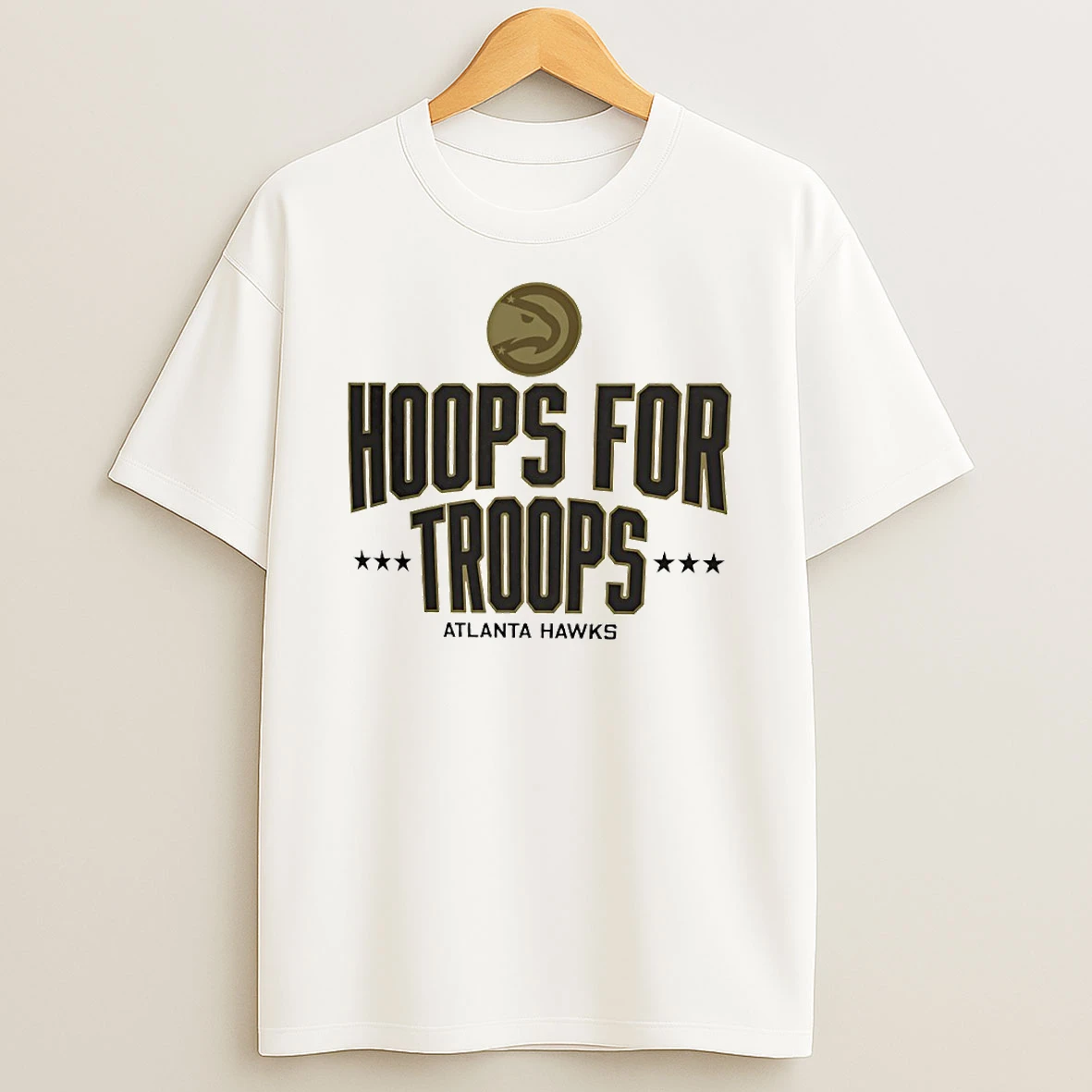 Hoops For Troops Atlanta Hawks Basketball Circle Tshirt Hoodie