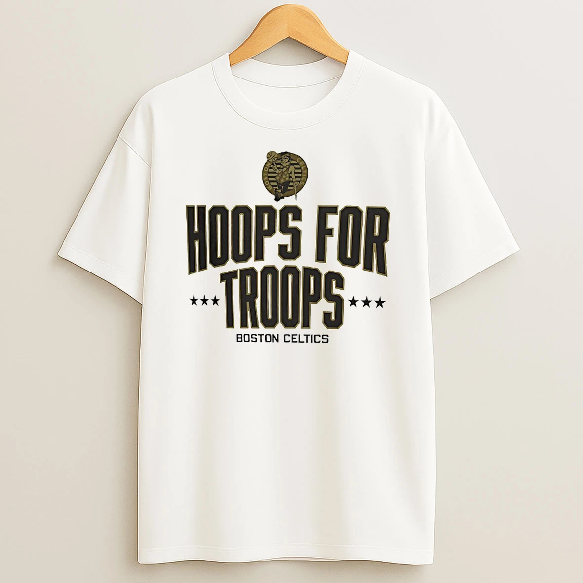 Hoops For Troops Boston Celtics Basketball Circle Tshirt Hoodie