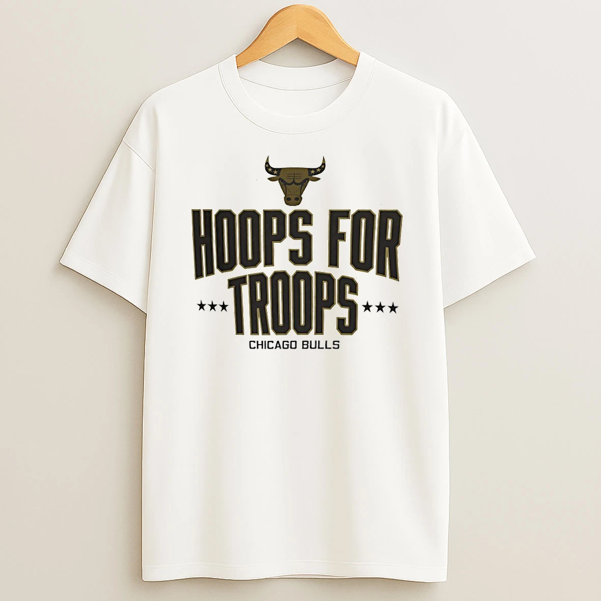 Hoops For Troops Chicago Bulls Basketball Circle Tshirt Hoodie