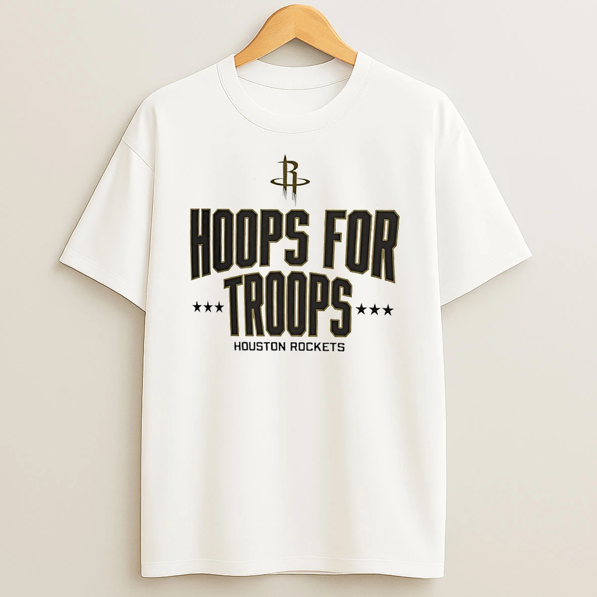 Hoops For Troops Houston Rockets Basketball Circle Tshirt Hoodie