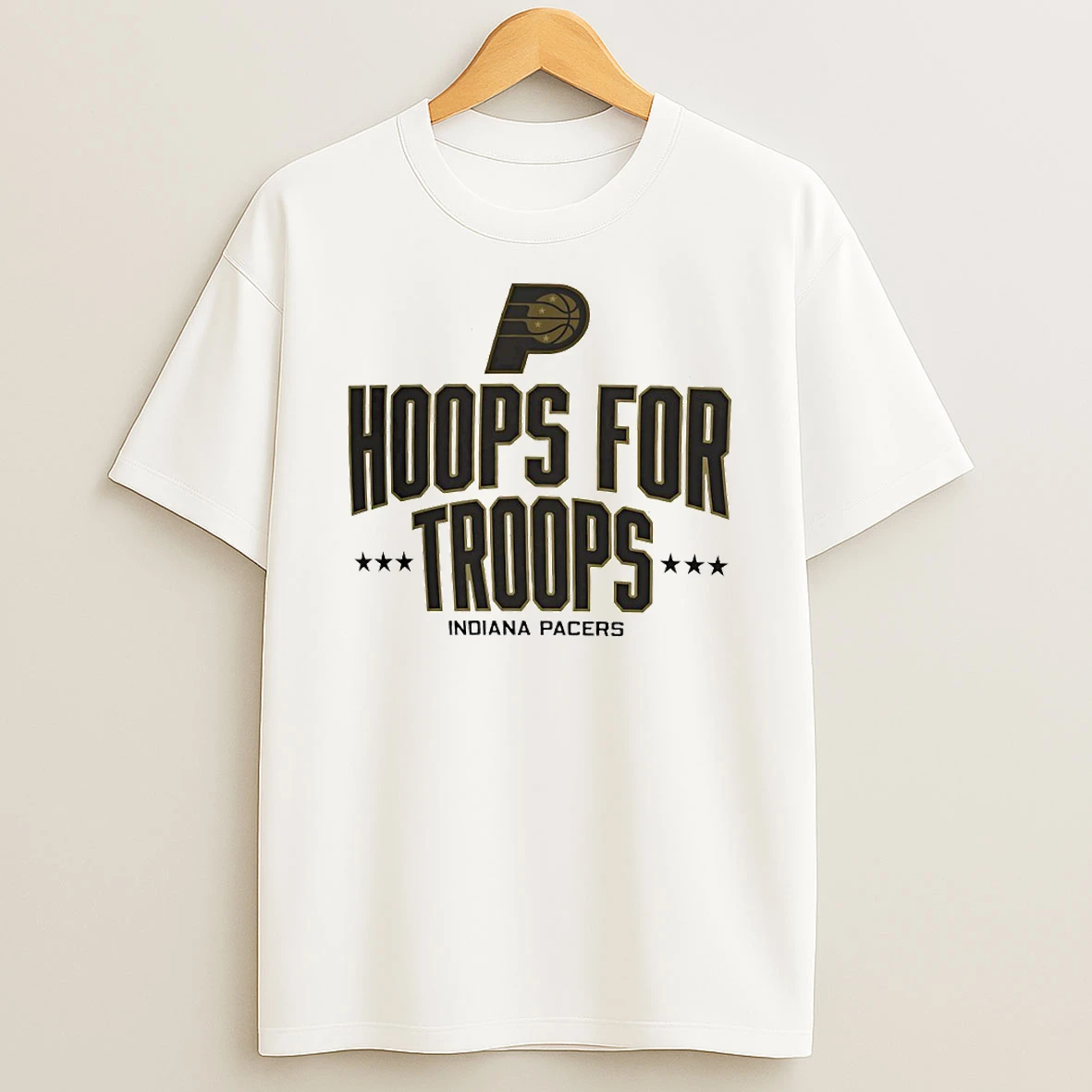 Hoops For Troops Indiana Pacers Basketball Circle Tshirt Hoodie