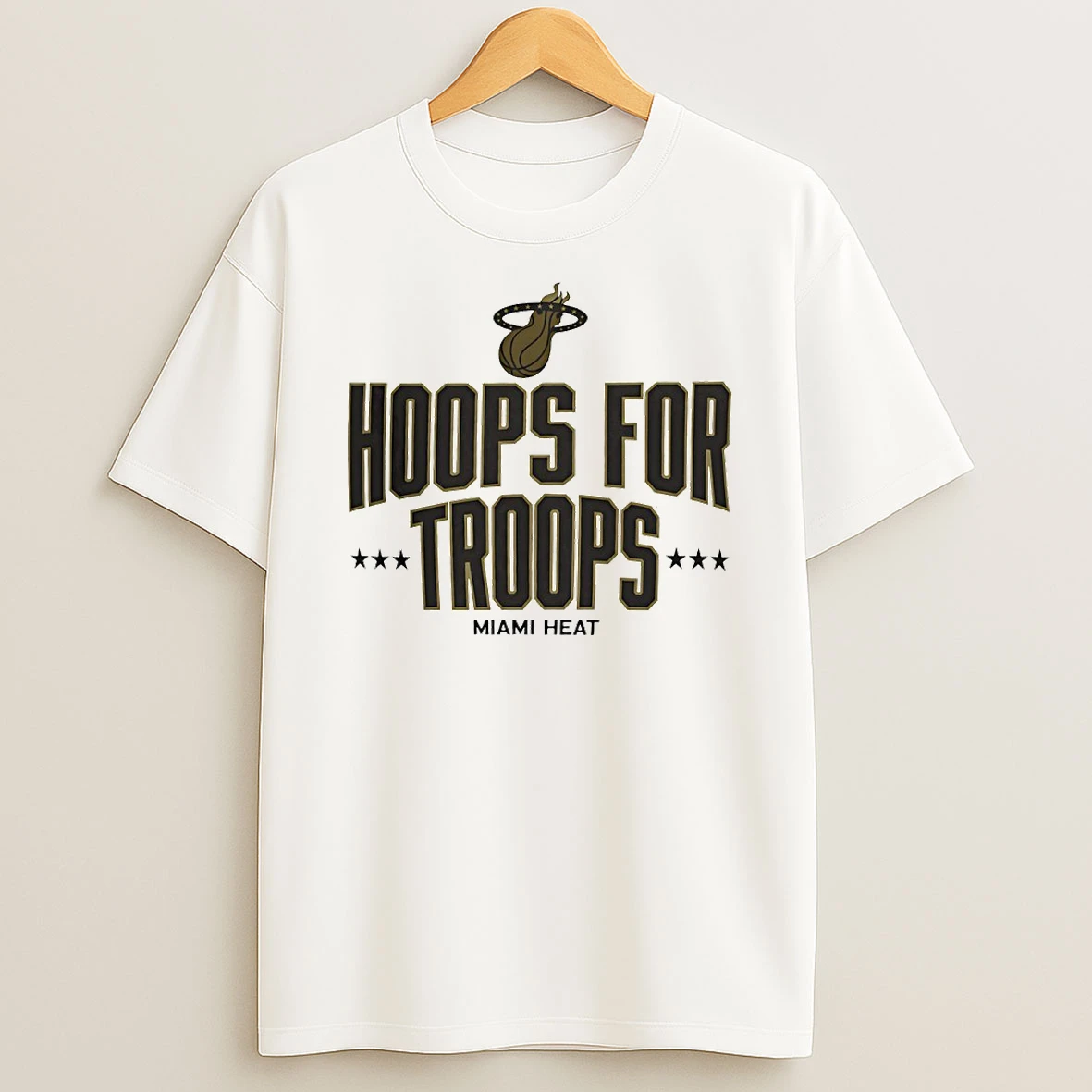 Hoops For Troops Miami Heat Basketball Circle Tshirt Hoodie