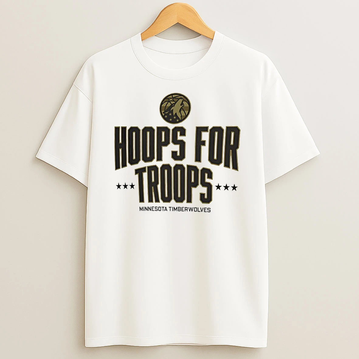 Hoops For Troops Minnesota Timberwolves Basketball Circle Tshirt Hoodie