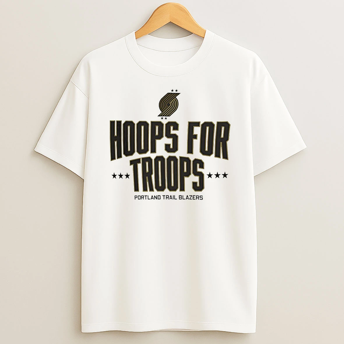 Hoops For Troops Portland Trail Blazers Basketball Circle Tshirt Hoodie