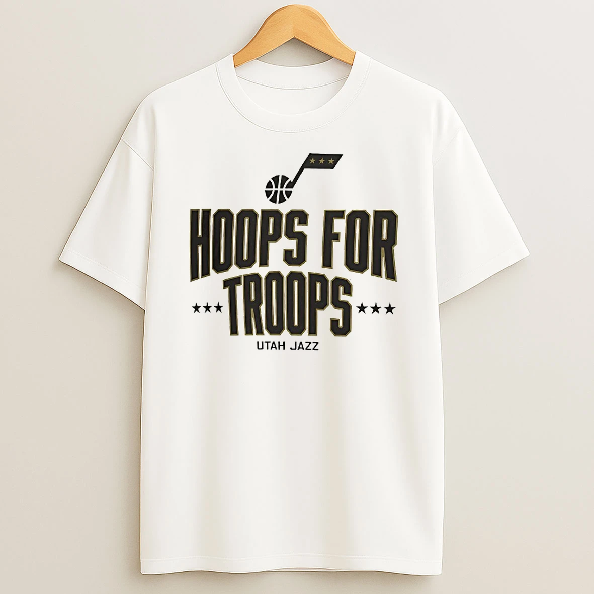 Hoops For Troops Utah Jazz Basketball Circle Tshirt Hoodie